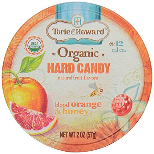 Torie and Howard Organic Hard Candy Tin, Blood Orange and Honey, 2 ...