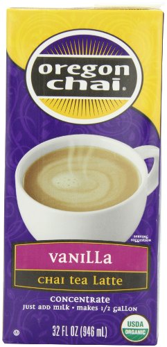 Oregon Chai Vanilla Chai Tea Latte Concentrate, 32-Ounce Boxes (Pack of ...